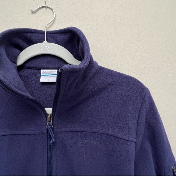 Columbia Fast Trek Full Zip Fleece Jacket Navy Blue Size Small - Picture 3 of 13